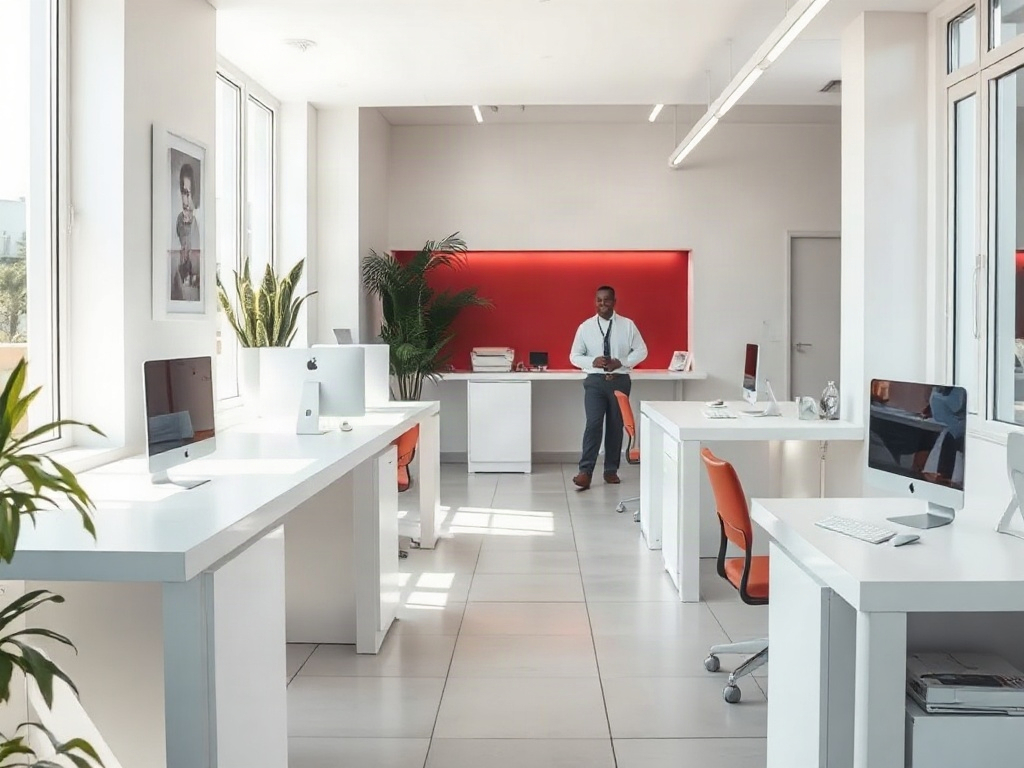 Maru Tech Cafe — bright, modern internet cafe and print studio